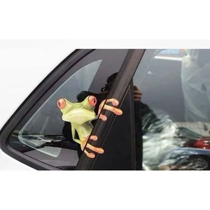 VTG Funny Peeking Frog Car Sticker Decal Vinyl Waterproof for Auto Window & Body - Picture 1 of 5