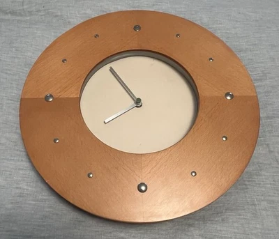 Rare Vintage Michael Graves Post Modern Maple 14” Wall Clock - Works! - Image 1 of 4