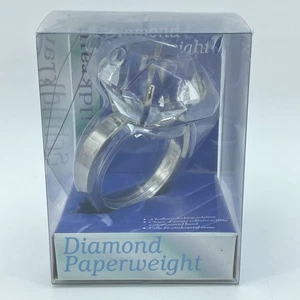 E&B Giftware Diamond Paperweight Crystal Ring Design Desktop Decor NEW - Picture 1 of 6