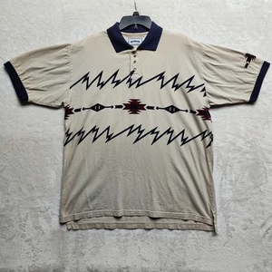 Vintage Alamosa Western Shirt Polo Aztec Pattern Large Cowboy Desert Southwest - Picture 1 of 11