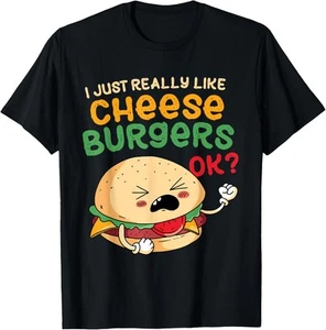 I Just Really Like Cheeseburgers Ok, Hamburger Women T-Shirt Hoodie - Picture 1 of 10