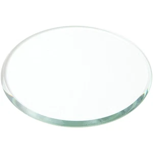 Plymor 3" Round, 3mm Thick Beveled Clear Glass Circle - Picture 1 of 1