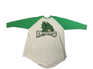 Dayton Dragons 90s MiLB VTG White Green Long Sleeve Shirt Size Large - Picture 1 of 12