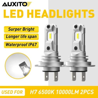 AUXITO H7 LED Faros Luz Alta Baja Blanco Frío 6000K para Kia BMW Brillante Foto 1 de 4