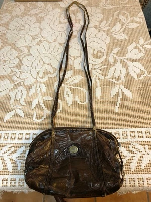 Alte MC Leder-Damen-Handtasche/ Umhängetasche/ Schultertasche, 70er J. Vintage! - Bild 1 von 4