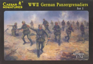 CAESAR MINIATURES 1/72 - World War II H052  German Panzergrenadiers (Set 1) - Picture 1 of 1