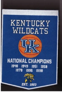 New 5 x 7" Kentucky Wildcats Banner Iron on Patch Free Ship - Picture 1 of 1
