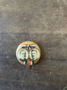 vintage McKINLEY ROOSEVELT Presidential election JUGATE pinback BUTTON lot#1 - Picture 1 of 3