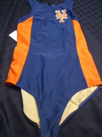 NWT NEW YORK METS MLB ONE PIECE SWIMSUIT BATHING BLUE SIZE SMALL Cover