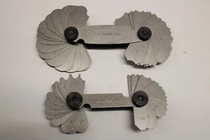 x2 Sets Radius Messgeräte 1/32"-1/4" & 7/64"-1/2" in 1/64" Stufen Ingenieure Rad Messgerät - Bild 1 von 4