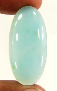 36,40 ct natürlicher blauer Chalzedon loser Edelstein Stein Cab Draht Wickelstein - 11056 - Bild 1 von 2