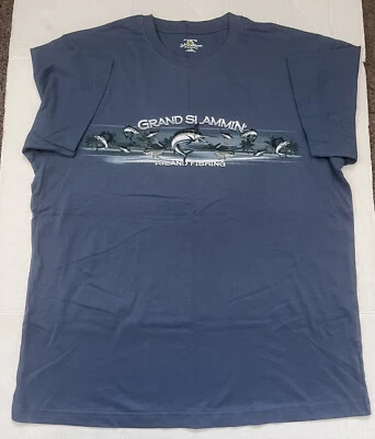 Camiseta gráfica de pesca Island Shores Grand Slammin' Island para hombre talla grande Foto 1 de 4