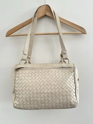 Bolso Convertible Bottega Veneta Intrecciato Boston Hombro/Blanco roto Foto 1 de 4