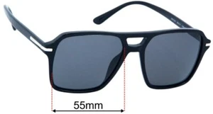 SFx Ersatz Sonnenbrillengläser passend für Prada SPR20Y - 55mm breit - Bild 1 von 7