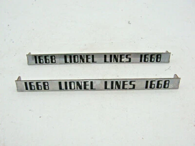 Lionel 1668 NUMBER PLATES, New Old Stock, Original Authentic LIONEL!!! Two PCS - Image 1 of 4