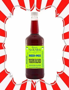 Shaved Ice Syrup - TIGERS BLOOD FLAVOR IN LONGNECK QUART SIZE #1SNOBALL - Picture 1 of 1