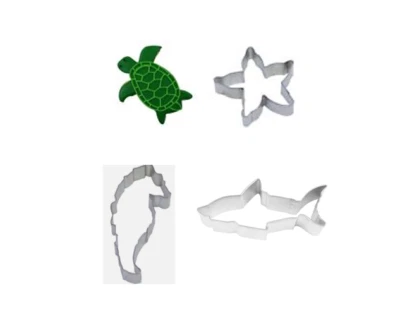 NEW SEALIFE  INSPIRED  COOKIE CUTTERS SHARK, STARFISH,  SEA TURTLE  EACH  (1) - image 1 of 4
