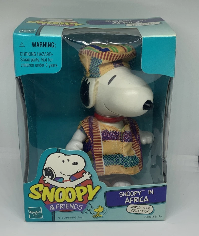 Figura Snoopy And Friends Snoopy in Africa 5" de colección Hasbro 1999 paquete desgaste Foto 1 de 4