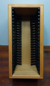 Vtg Wood CD Storage Rack Holder Organizer Display Holds 20 - Picture 1 of 7