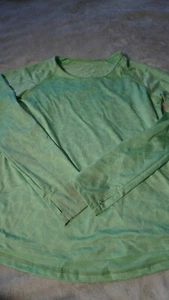 Z by Zella green long sleeve green cheetah print size girls 10/12 - Picture 1 of 5
