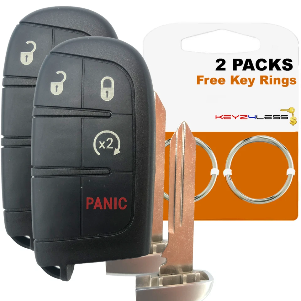 2 For 2011 2012 2013 2014 2015 Dodge Journey 4B Keyless Smart Remote Car Key Fob - Image 1 of 1