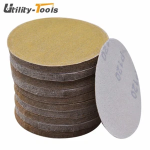 100Pcs 5" 120 Grit Sand Paper High Precision NO-Hole Hook Loop Pads Sanding Disc - Picture 1 of 12