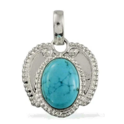 Кулон синий Howlite крылья ангела натуральный 9 карат 20 дюймов цепочка - Изображение 1 из 4