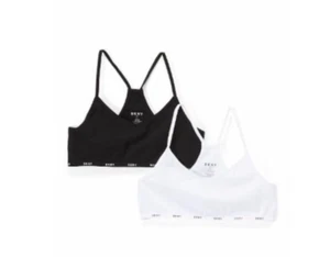 DKNY Mädchen Racerback BH Set weiß/schwarz Größe M 4358 - Bild 1 von 1