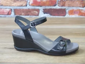 Women's Dansko Arielle Glazed Kid Leather Sandal Black *1613-500200 EU SZ 38/39 - Picture 1 of 6