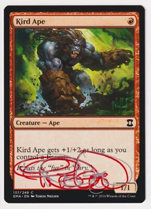 Silver Shadow Signed Kird Ape LP Eternal Masters Artist Terese Nielsen 2016 MTG! - Picture 1 of 2