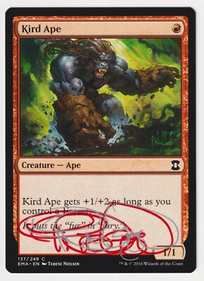 Silver Shadow Signed Kird Ape LP Eternal Masters Artist Terese Nielsen 2016 MTG! - Image 1 of 2