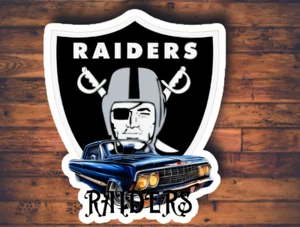 Las Vegas Raiders 64 Impala Sticker, Cell Phone cases, journals, Labtops, Water - Picture 1 of 1