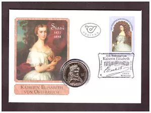 Numisbrief Österreich 1998 Kaiserin Sissi Medaille Silber ST - Bild 1 von 1