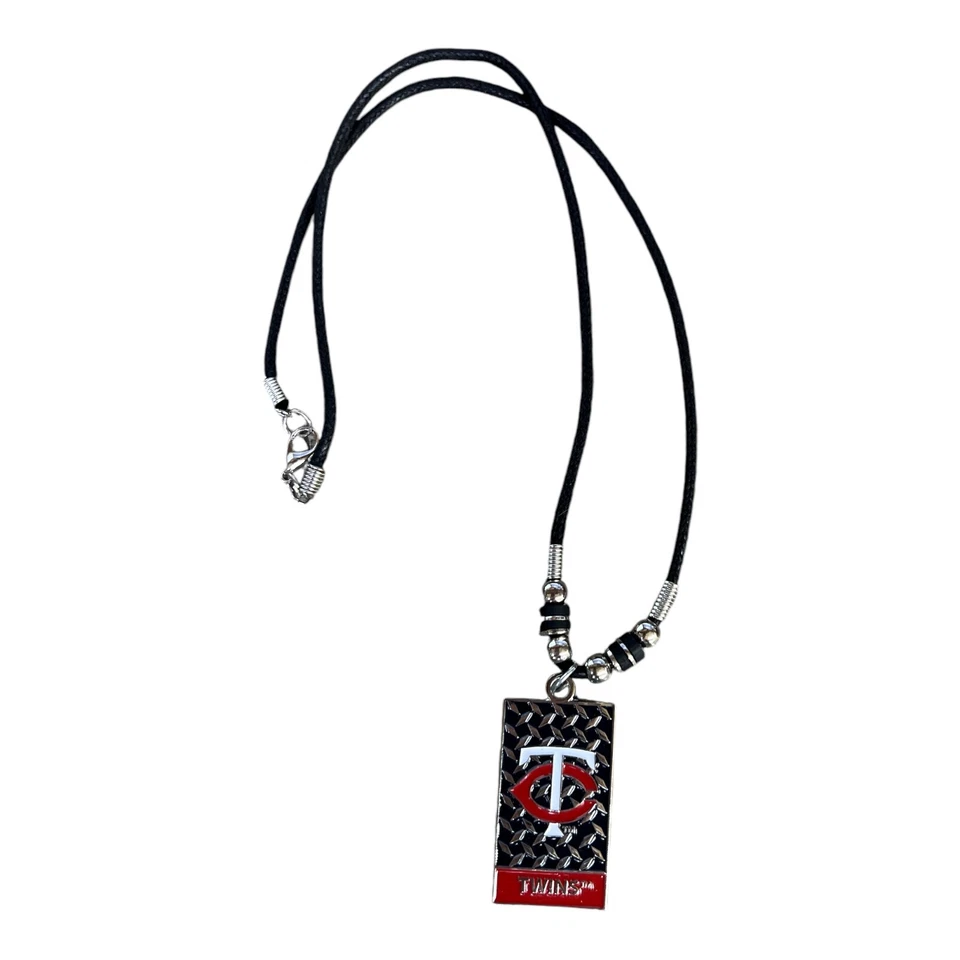 MLB Minnesota Twins Gridiron Diamond Plate Rope Necklace 20" - Image 1 of 1