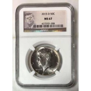 2015 D Kennedy Half Dollar NGC MS67 ***Rev. Tye's Stache*** #100832 - Picture 1 of 4