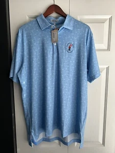 2024 US Open Golf Pinehurst Polo Peter Millar Size Large NWT Light Blue - Picture 1 of 9