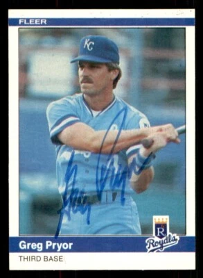 1984 Fleer Baseball #353 Greg Pryor Signed Autograph (no COA) *d2 - Image 1 of 2