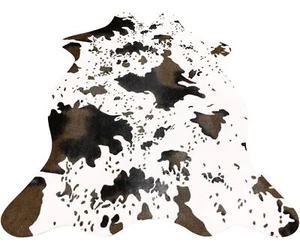 Cow Print Rug Faux Cowhide Area Carpet Animal Print Mat For Living Room Bedroom  - Picture 1 of 8