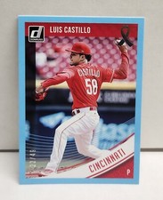 LUIS CASTILLO 2018 Donruss FATHER'S DAY RIBBON #88 ~ #'d /49 ~ REDS MARINERS