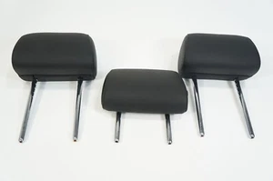 2011-2016 bmw 535i f10 rear back row seat headrest leather black set of 3 lh rh - Bild 1 von 8