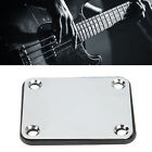 Electric Guitar Neck Plate Square Back Mounting 4 Holes Screws Bass Parts Si 2BB