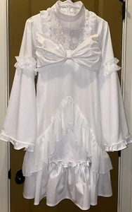 LOLITA SHOW Gothic weiß Kleid Rüschen One Piece COSPLAY Kleidung Größe L Anime - Bild 1 von 5