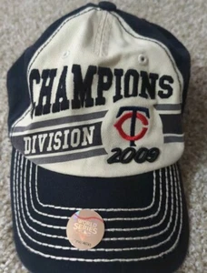 Minnesota Twins - Division Champions - 2009 Baseball Cap Hat Strap Back '47 MLB - Imagen 1 de 3