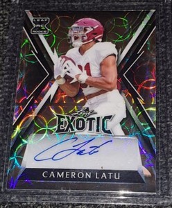 2023 Leaf Exotic Kaleidoscope Giraffe - CAMERON LATU - Rookie Auto /3 AUTOGRAPH