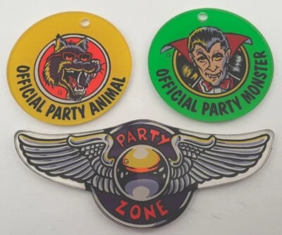 Party Zone Dracula Animal  Pinball Machine Promo Plastic Key FOB NOS Lot of 3 - Image 1 of 4