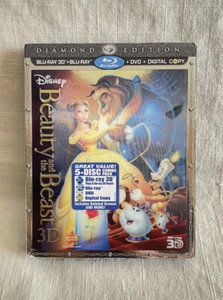 NEW Beauty And The Beast Diamond Edition 3D/Blu-ray/DVD/Digital Combo 5-Disc Set - Picture 1 of 10