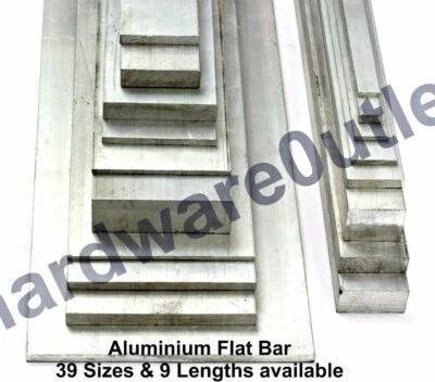 SGS METALS 1 MTR Aluminium FLAT BAR Extruded Sections Bespoke cutting service available T/O
