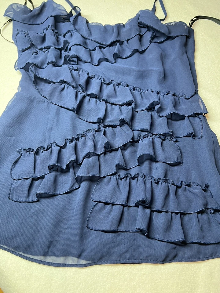 Blusa Jessica Simpson Azul en Capas Talla Pequeña Volantes Foto 1 de 4