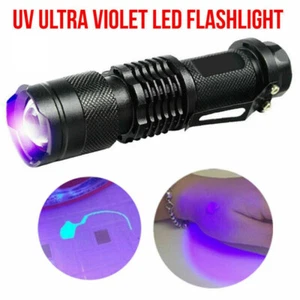 UV Ultra Violet Flashlight Blacklight LED Lamp Torch 395 NM Inspection Tactical - Picture 1 of 23