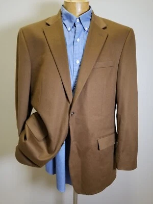 43R Vicuña-Marrón Felpa TODO-CACHEMIRA Abrigo Deportivo Blazer Chaqueta Nuevo Sin Etiquetas Grant Thomas  Foto 1 de 4